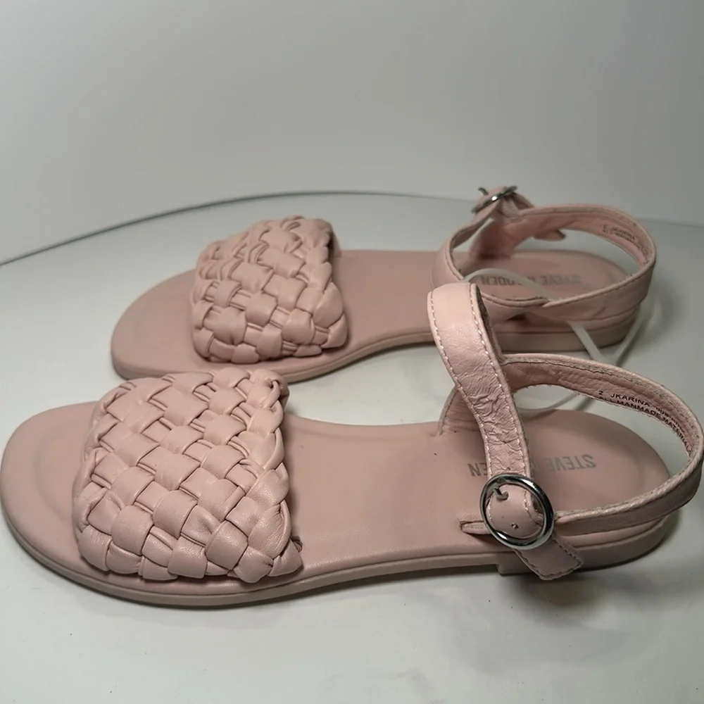 Steve Madden JKarina Braided Strappy Pink Sandal‎ Size 2